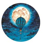 Eeveve Round Floor Mat - Air Balloon