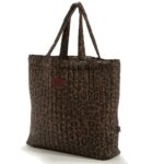 Shopper Bag Ortalion Leopard Choco