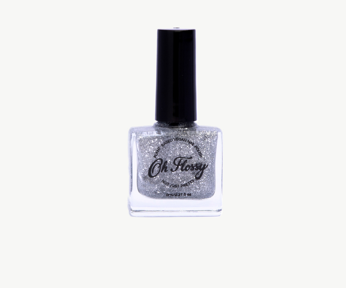 Paidika-Kallyntika-Oh-Flossy-Silver-Glitter-Nail-Polish-1 Oh Flossy Μανό- Silver Glitter - Image 1
