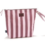 Waterproof Cosmetic Bag Stripes Pink XL