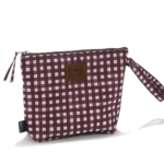Αδιάβροχο Τσαντάκι Καλλυντικών Burgundy Vichy (S)