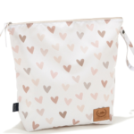 Αδιάβροχο Τσαντάκι Καλλυντικών Heartbeat Beige (XL)